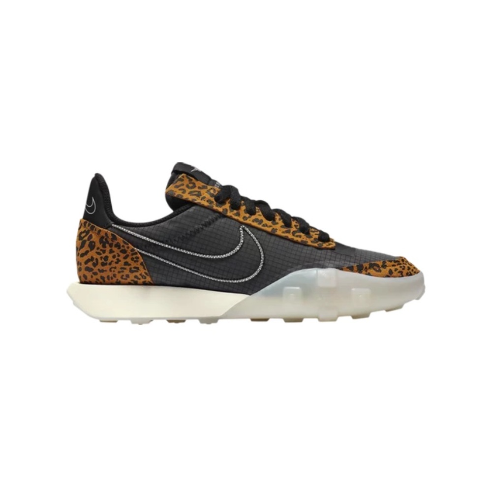 Nike Women's Black and Leopard Print Sneakers